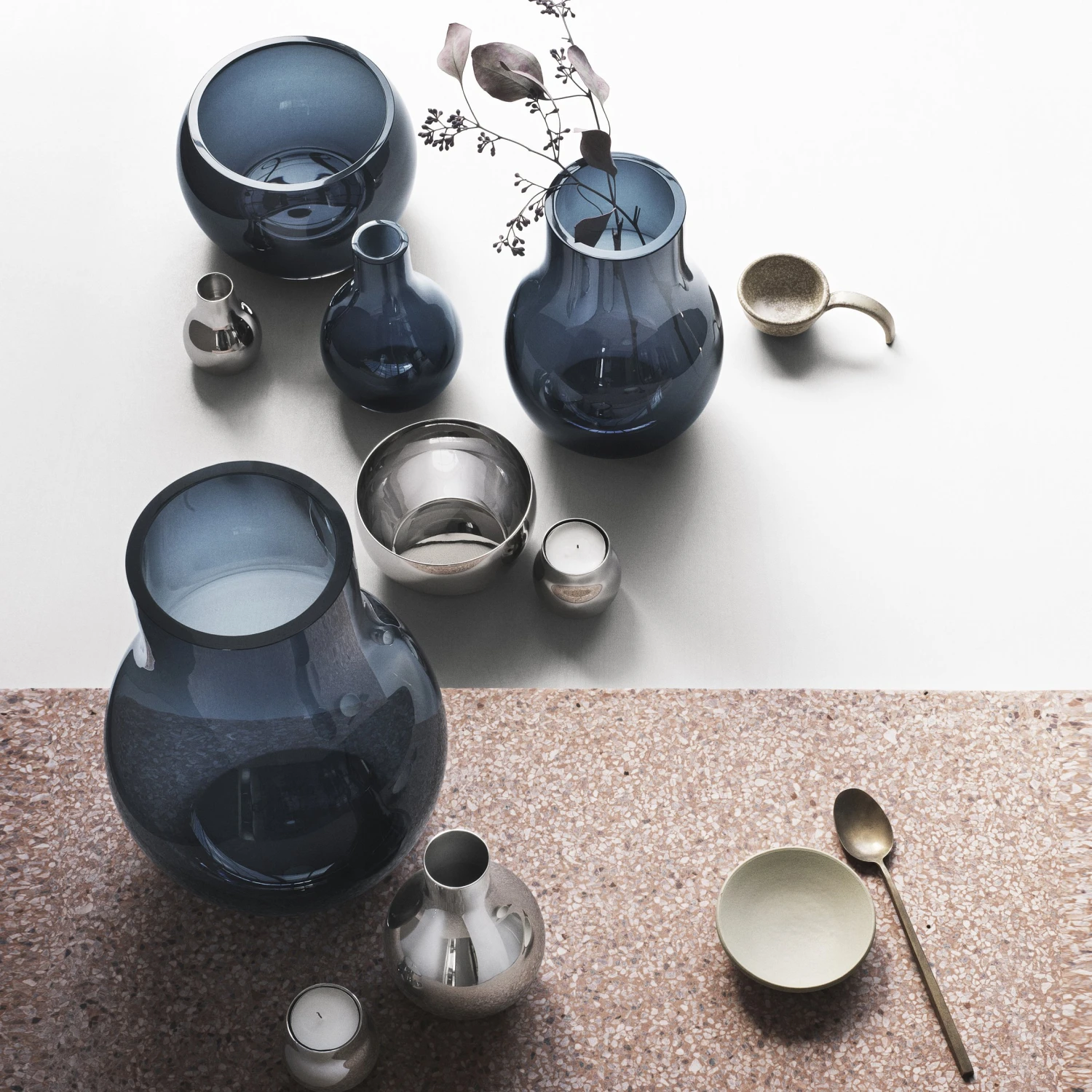 Georg Jensen Cafu Glazen Vaas Blauw 4 Georg Jensen Cafu Glazen Vaas Blauw - Afbeelding 3