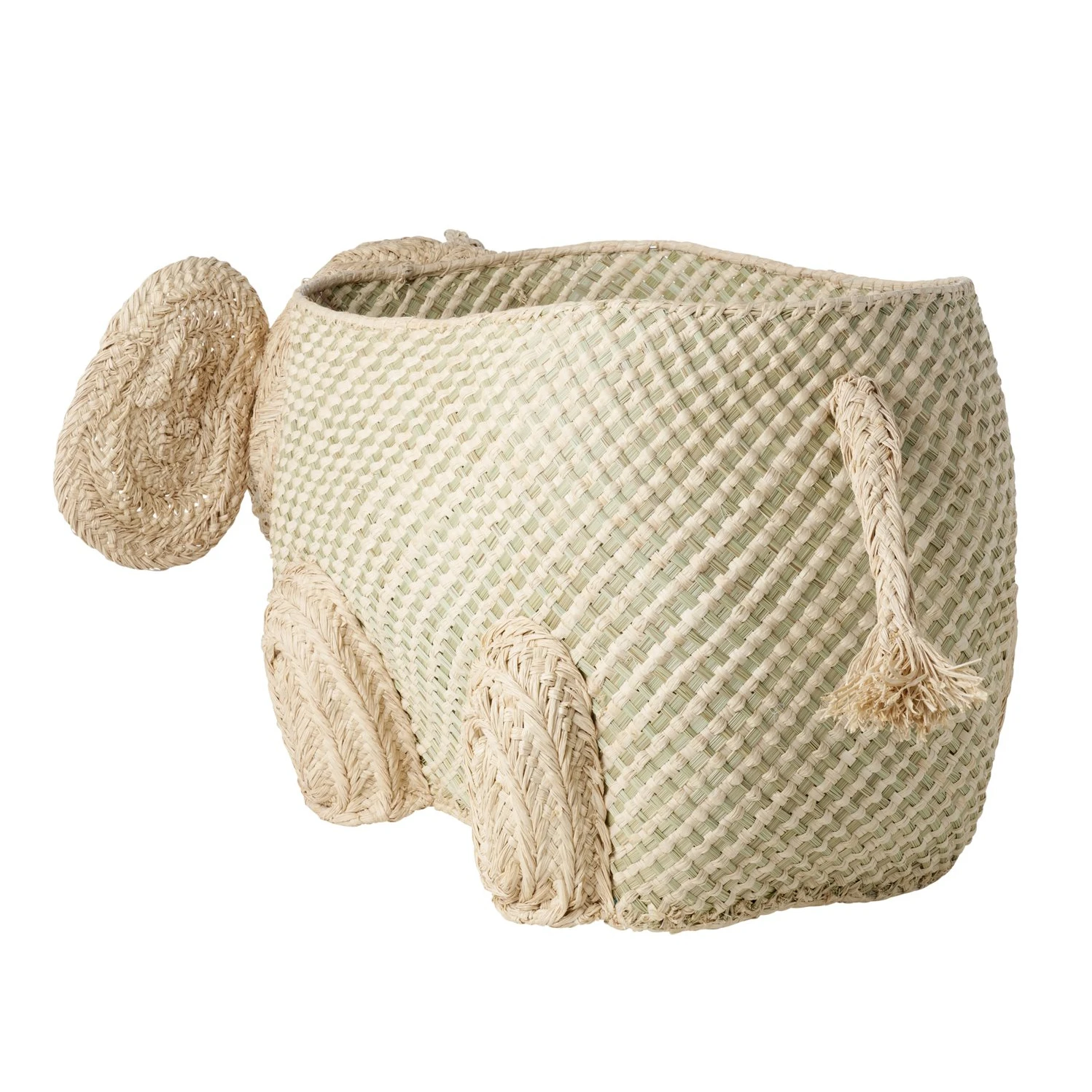 Rice Raffia Opbergmand Dieren 4 Rice Raffia Opbergmand Dieren - Afbeelding 2