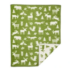 Klippan Yllefabrik Forest Wollen Babydeken Katoen