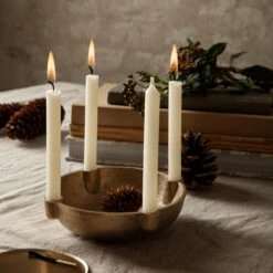 Ferm LIVING Bowl Adventskandelaar Messing -Woondecoratie Winkel 45288 02 03 fa30acf96b
