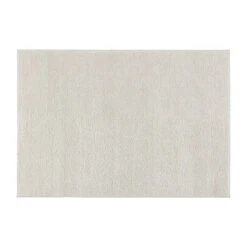 Flock Wollen Vloerkleed Natuurwit