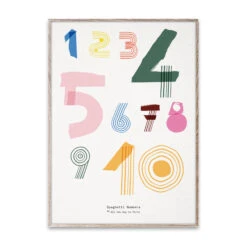 Spaghetti Numbers Poster