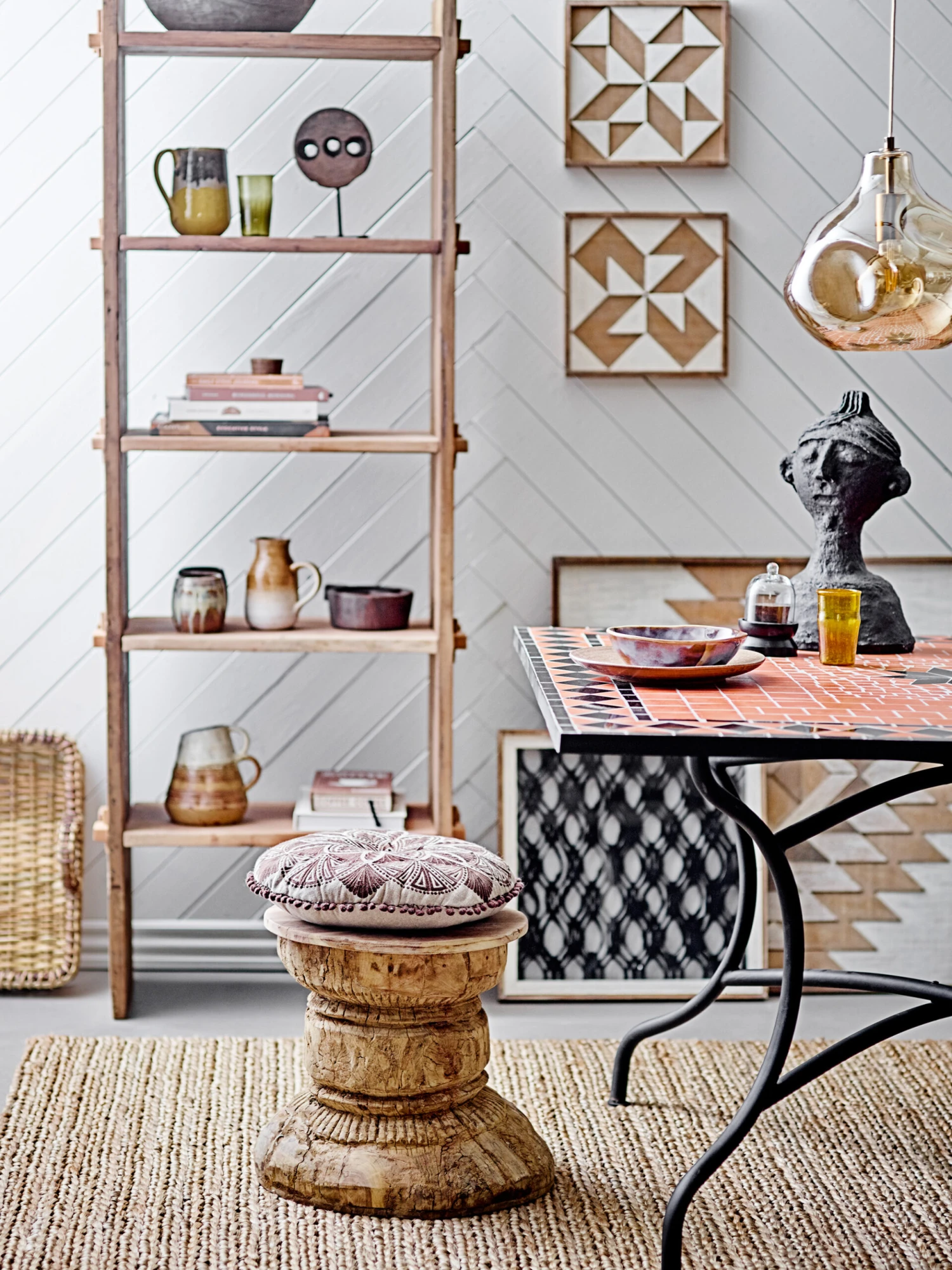 Bloomingville Azizi Hanglamp Glas Ø30 Cm 5 Bloomingville Azizi Hanglamp Glas Ø30 Cm - Afbeelding 3