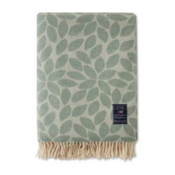 Lexington Leaves Recycled Wool Jacquard Wollen Plaid 130x170 Cm