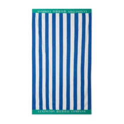 Lexington Striped Cotton Terry Strandhanddoek 100x180 Cm