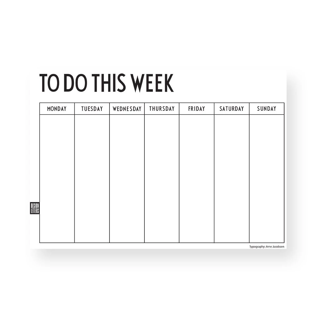Design Letters Weekplanner 3 Design Letters Weekplanner