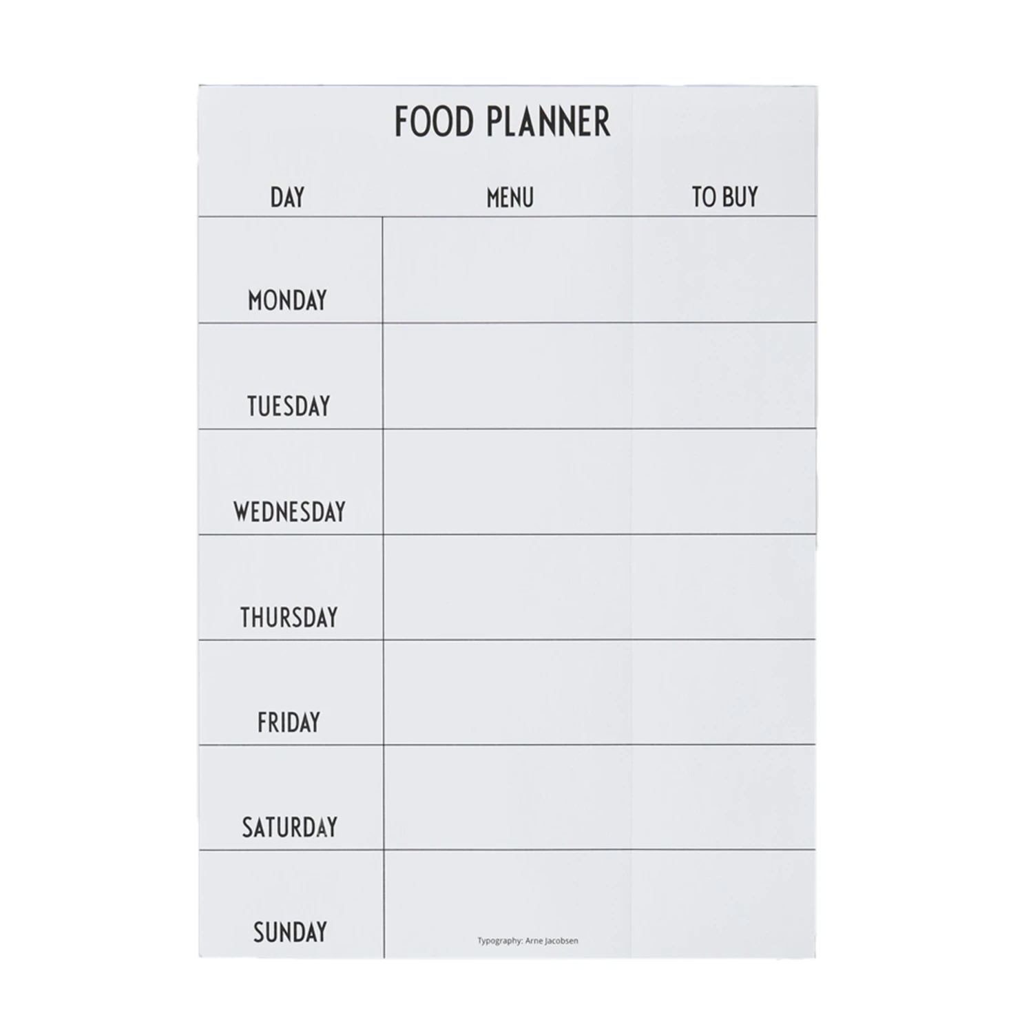Design Letters Food Planner 3 Design Letters Food Planner